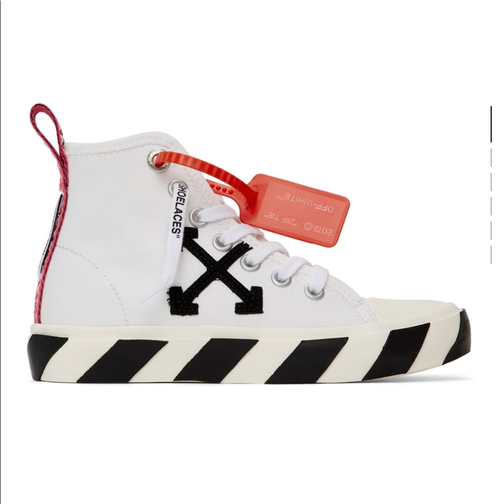 OFF-WHITE White Mid-Top Sneakers